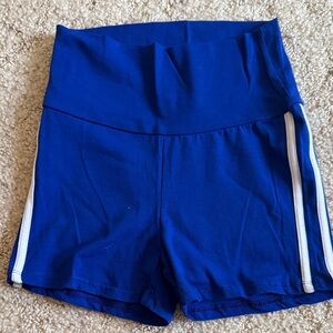Bozzolo Royal Blue Bike Shorts with White Stripes